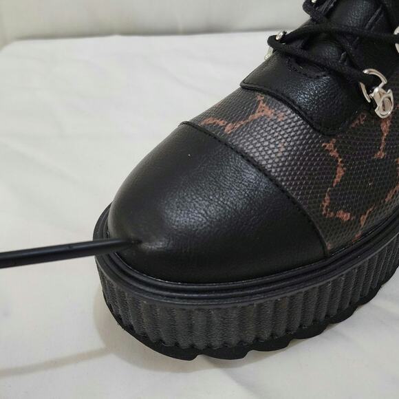 Killstar Occult Luxury Radiclaw NWOT Combat Goth Leopard Print Platform Boots, 8 - Picture 7 of 8